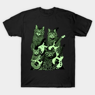 GUITAR CATS (green version) T-Shirt